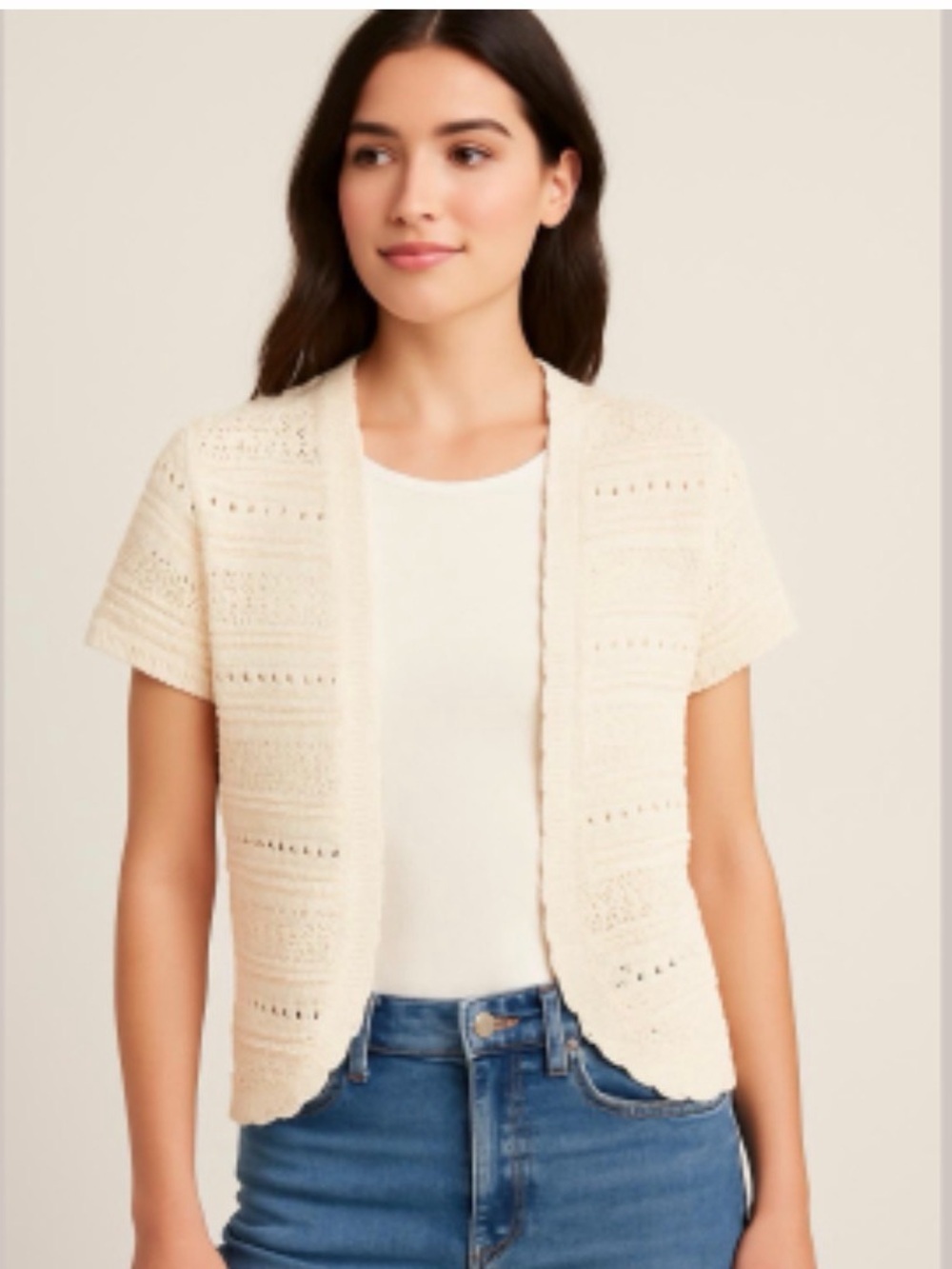 Christopher & Banks yellow Short-Sleeve shrug